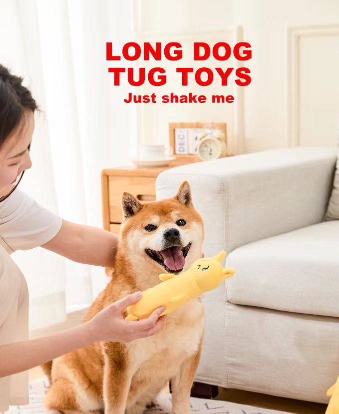 Yellow Long Dog Squeaky Toys Interactive Dog Toys Tough Dog Toys Dog Chew Toys Custom Adorable Soft Toys For Small Breed أصفر طويل الكلب صار اللعب التفاعلية الكلب لعب صعبة الكلب لعب الكلب مضغ اللعب مخصص رائعتين لينة لعب للسلالات الصغيرة