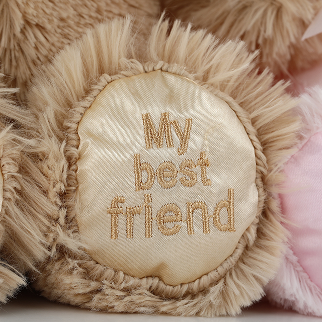 أفضل أصدقائي تيدي بير الوردي القطيفة الدب البني المحشو مخصص أفضل أصدقائي الدب