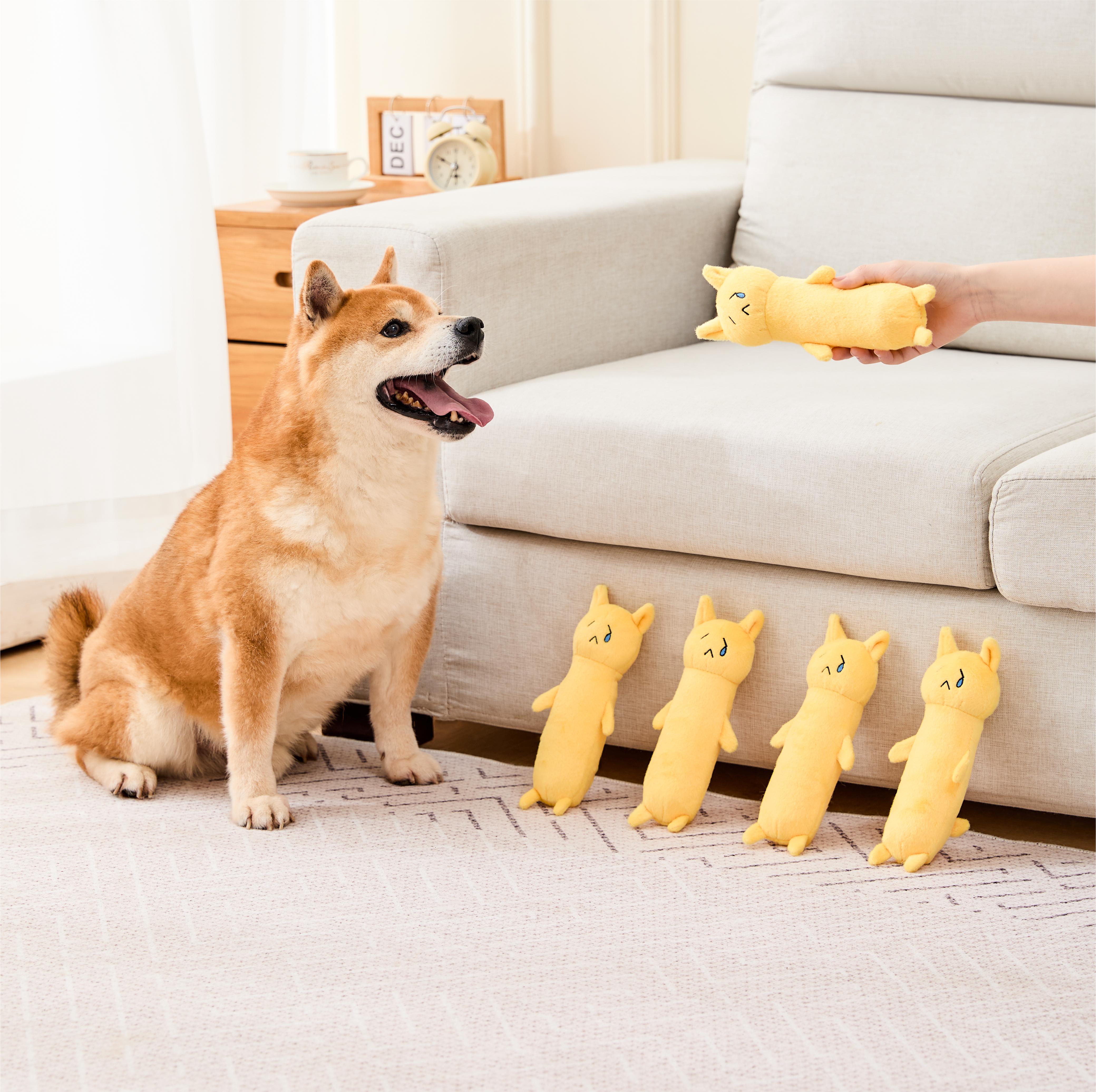 أصفر طويل الكلب صار اللعب التفاعلية الكلب لعب صعبة الكلب مضغ اللعب مخصص رائعتين لعب لينة للسلالة الصغيرة